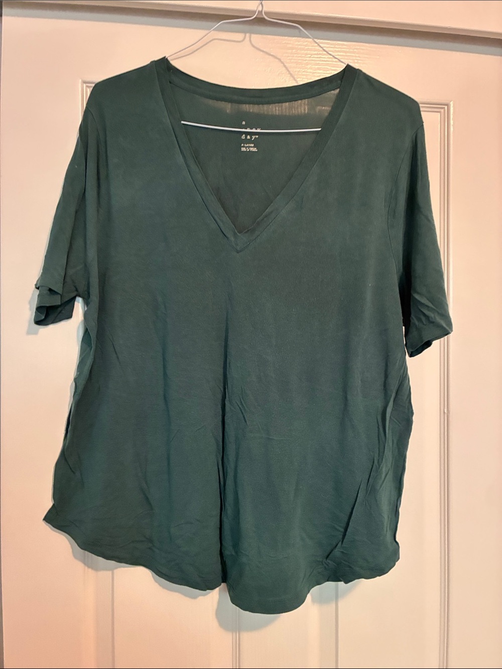 a new day Short Sleeve V-Neck Top in Teal
